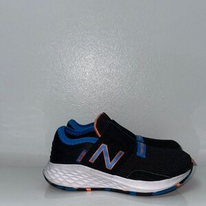 New Balance Kids' Black Sneakers with Orange and Blue Accents